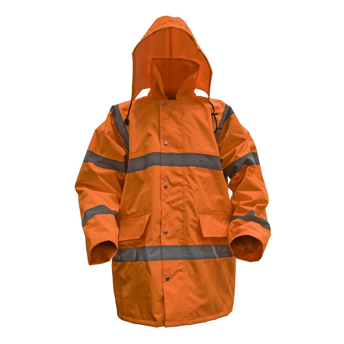 Sealey 806LO Hi-Vis Orange Motorway Jacket with Quilted Lining - Large Sealey