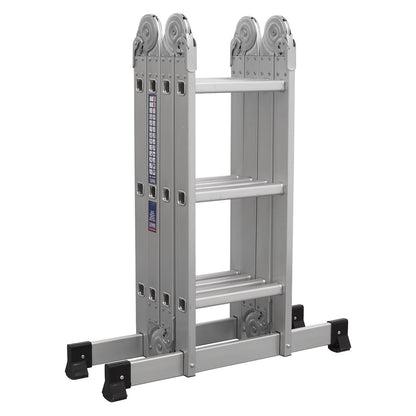 Sealey AFPL1 Aluminium Folding Platform Ladder 4-Way EN 131 Sealey