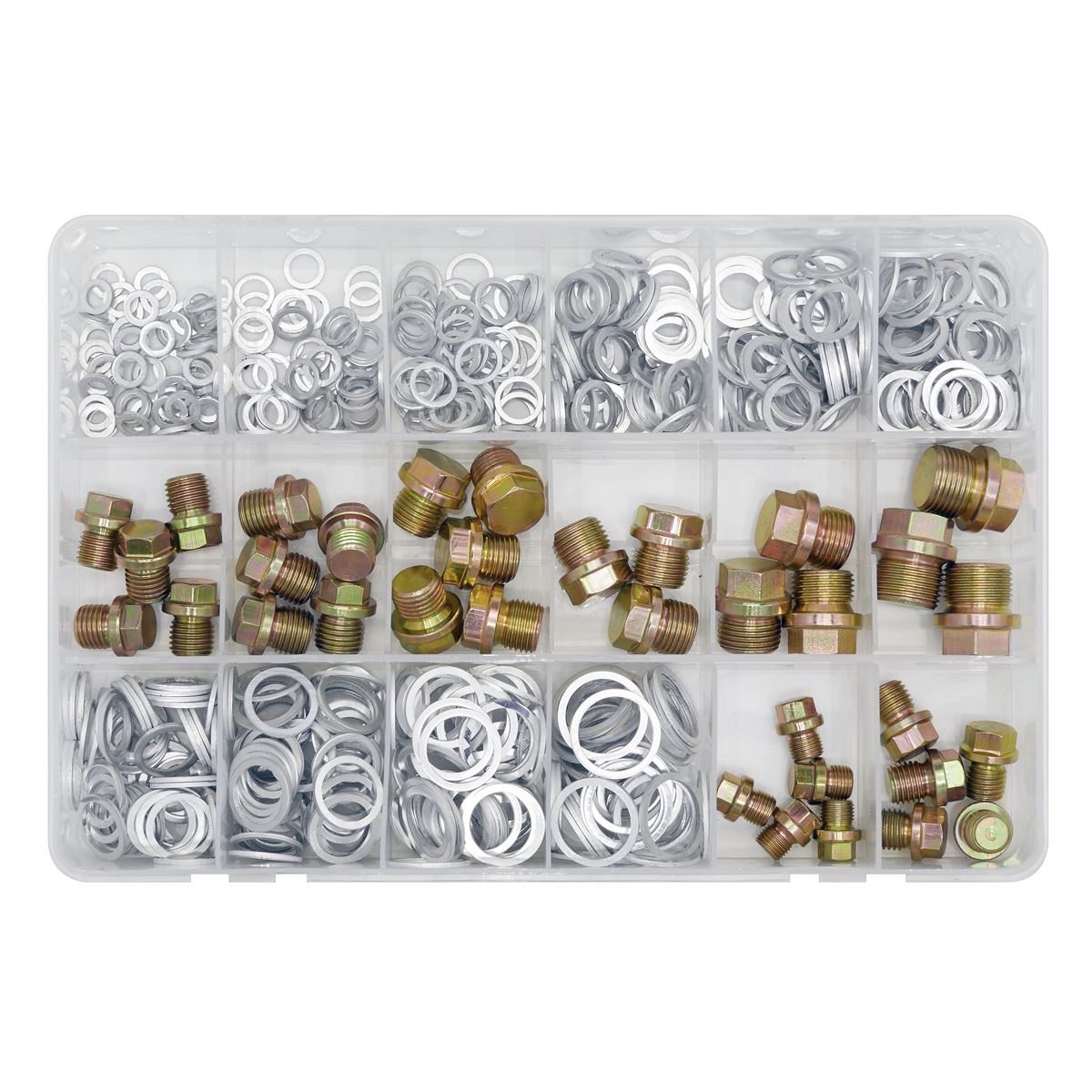 Sealey VS663 Sump Plug & Washer Assortment 534pc Sealey