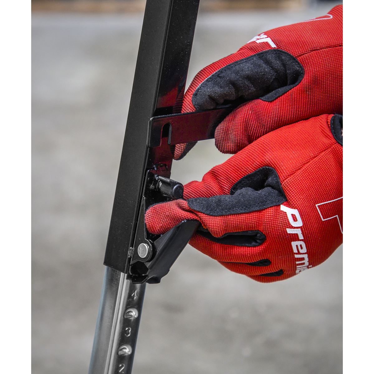 Sealey FTAL12 Fold Down Trestle with Adjustable Legs - Pair Sealey