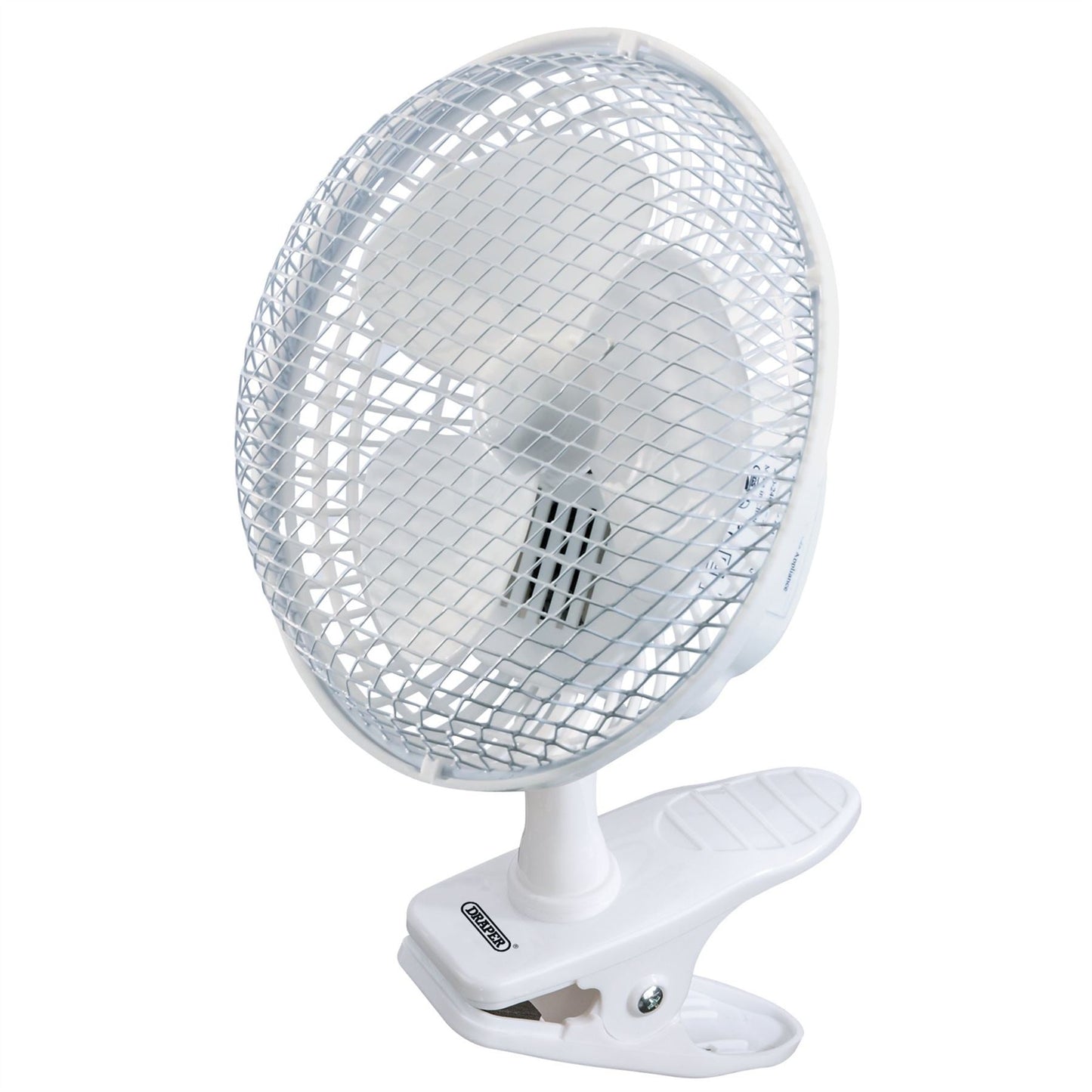 Draper 08710 230V Clip-On Desk Fan 6"/150mm 15W Draper