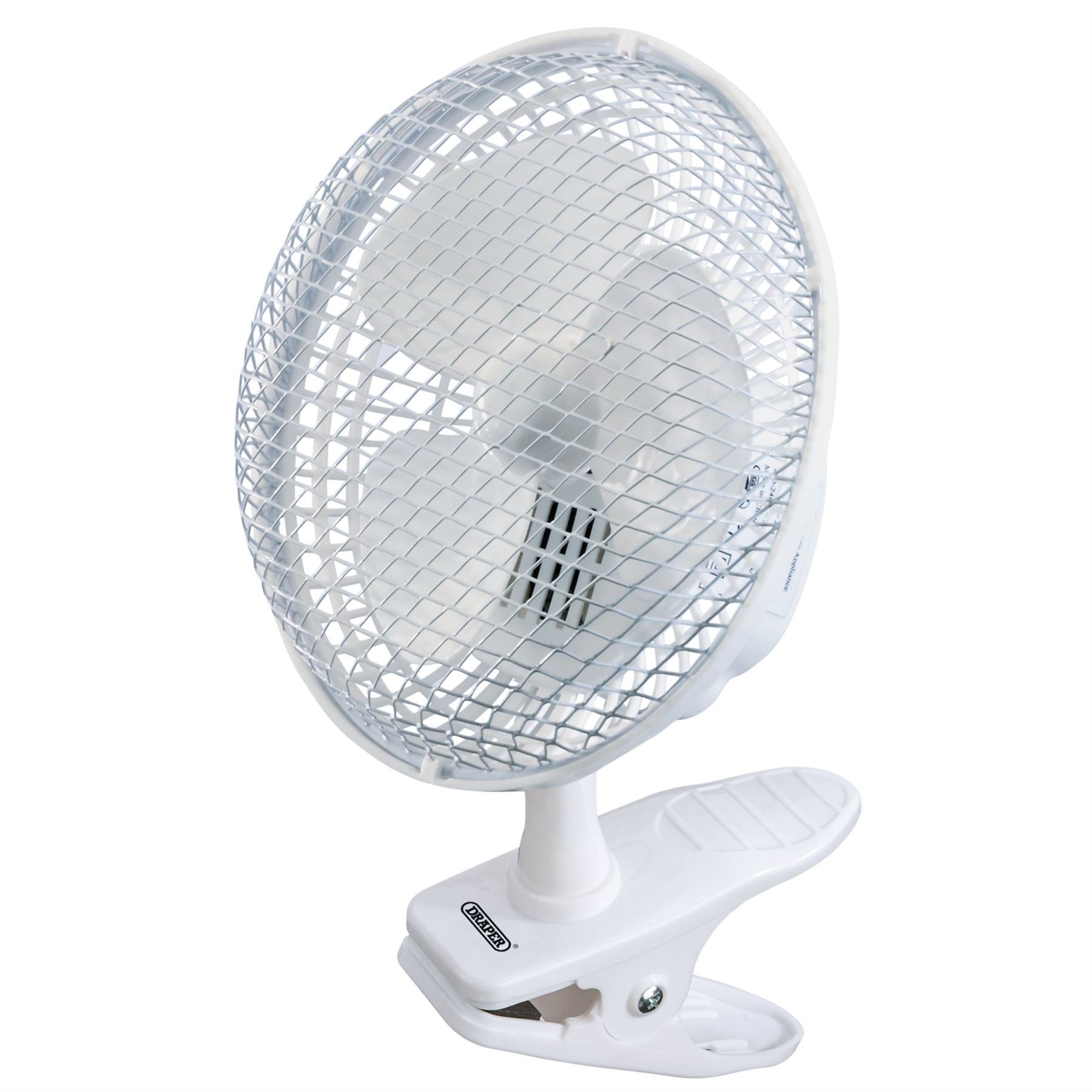 Draper 08710 230V Clip-On Desk Fan 6"/150mm 15W Draper