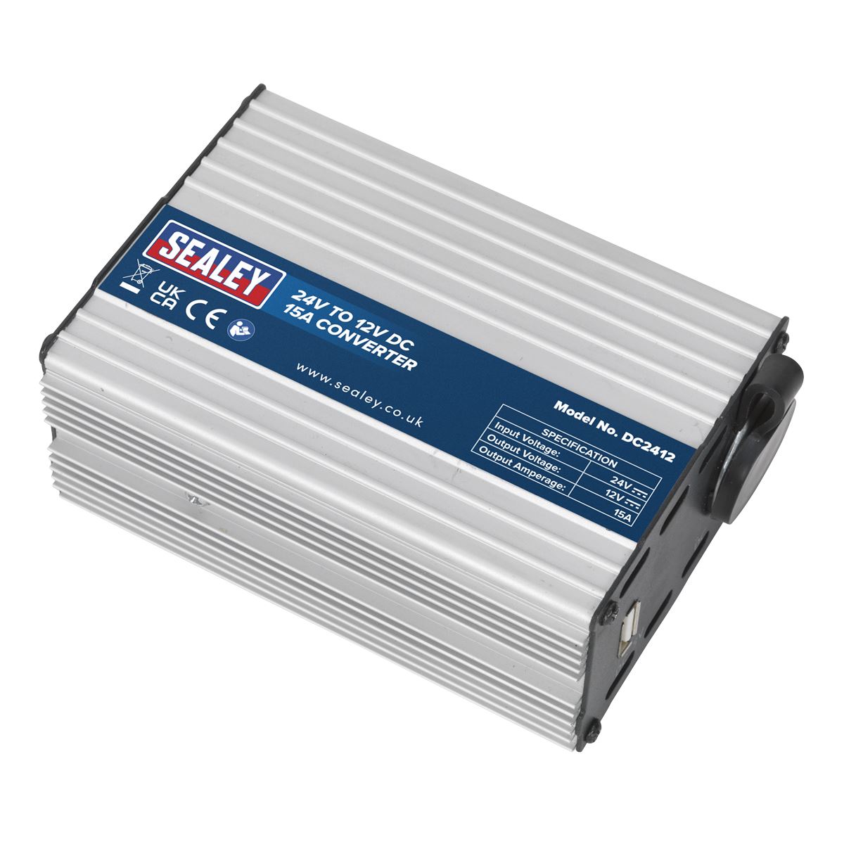 Sealey DC2412 Converter 24V to 12V DC 15A Sealey
