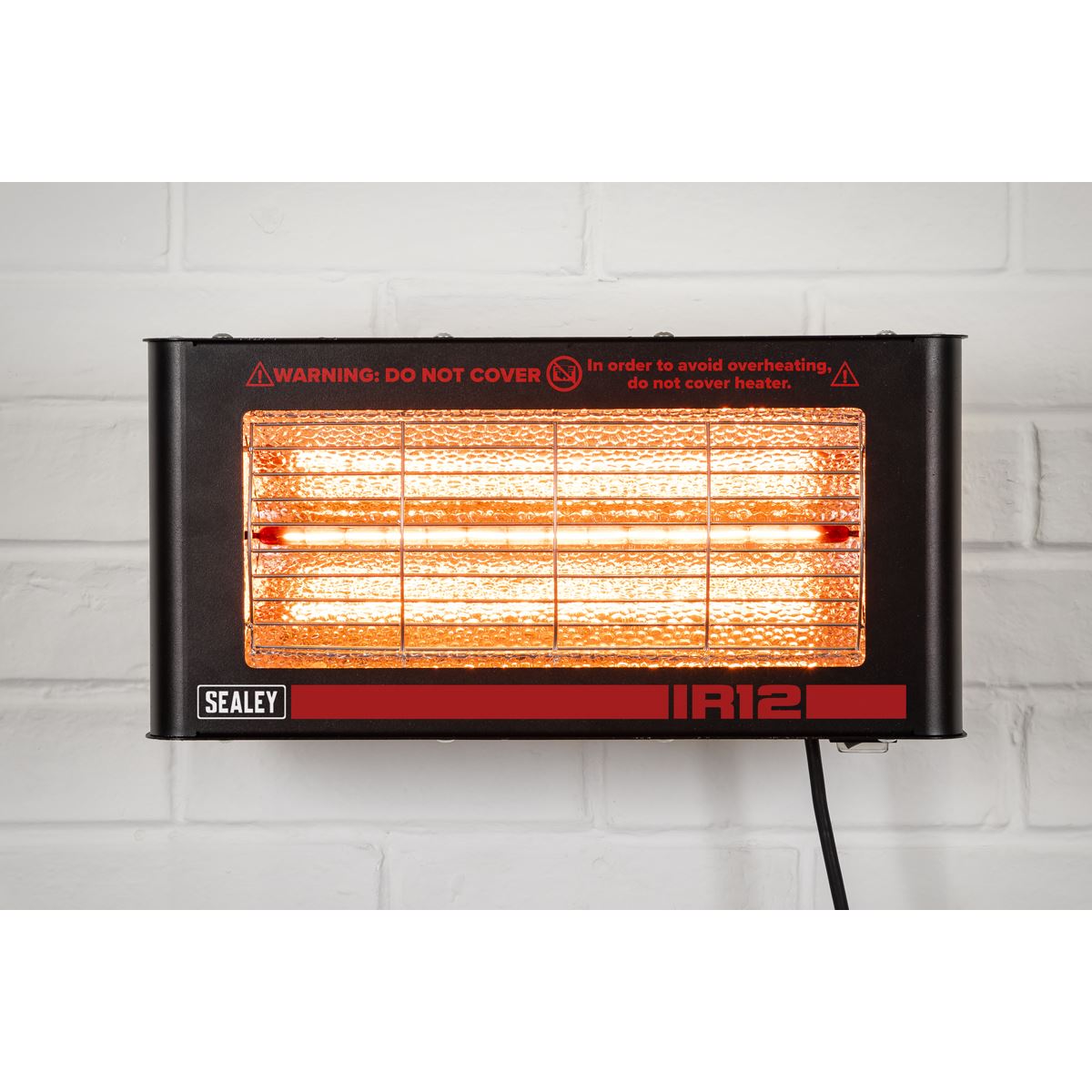 Sealey IR12 Infrared Quartz Heater - Wall Mounting 1.2W/230V Sealey