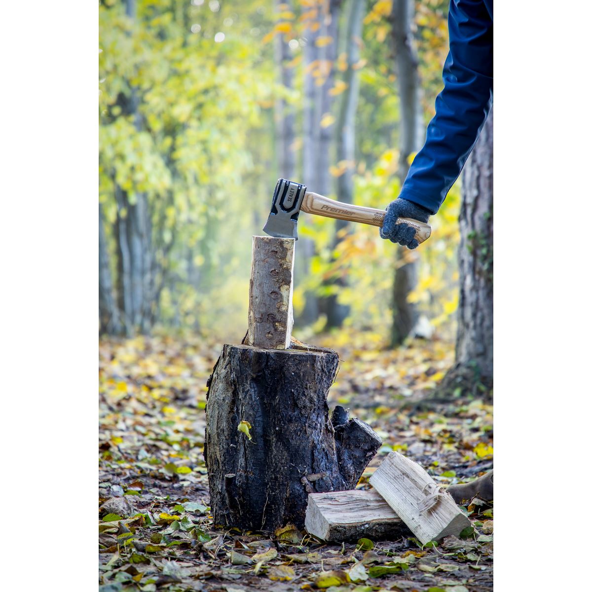 Sealey AXH98 Hand Axe 1.5lb Hickory Shaft Sealey