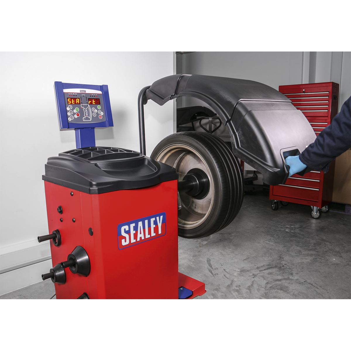 Sealey WB10 Wheel Balancer - Semi-Automatic Sealey
