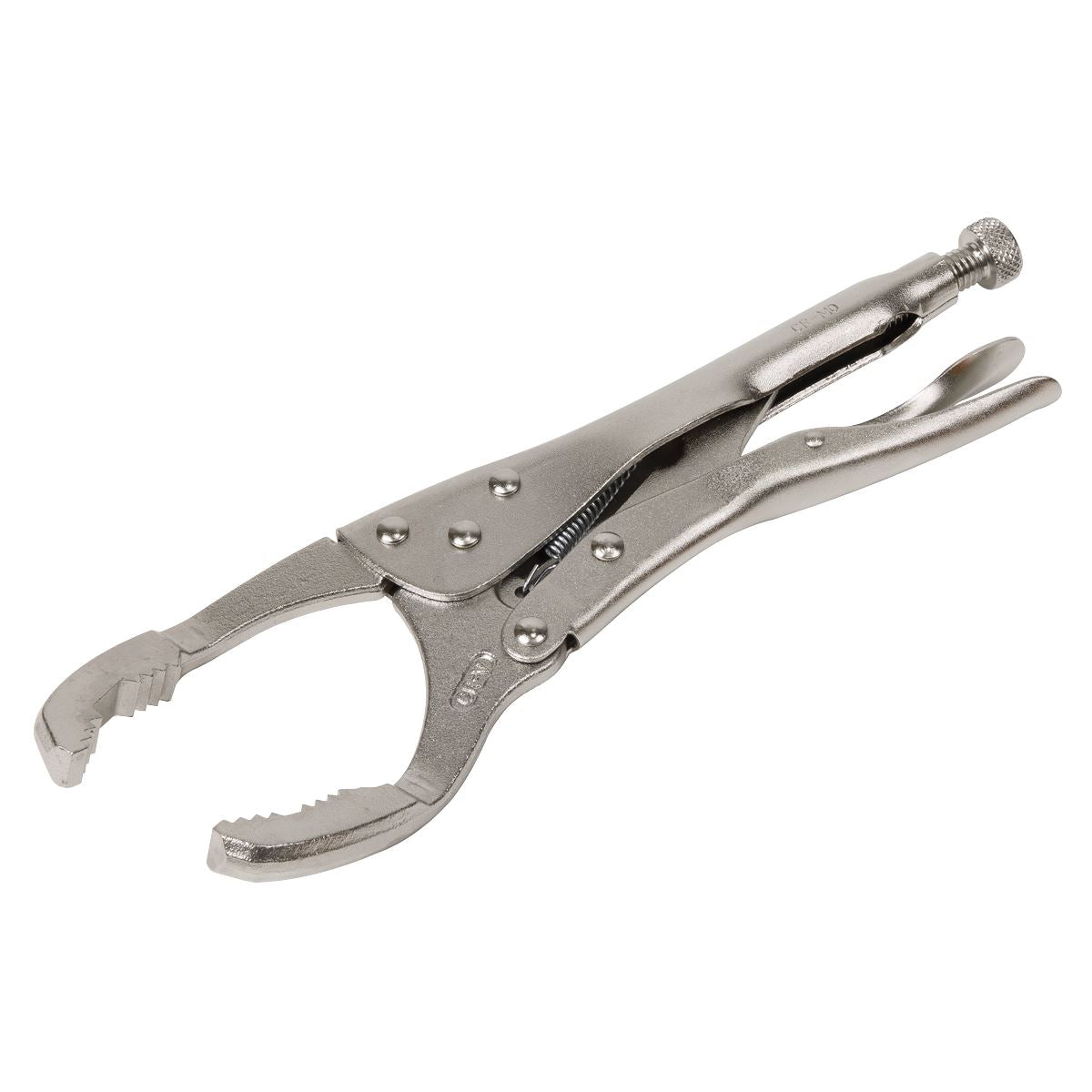 Sealey AK6423 Ø45-130mm Oil Filter Locking Pliers - Angled Sealey