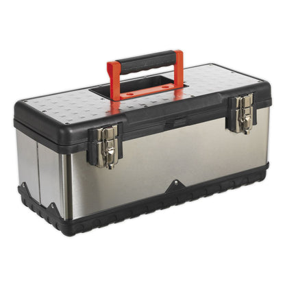 Sealey AP505S Stainless Steel Toolbox 505mm with Tote Tray Sealey
