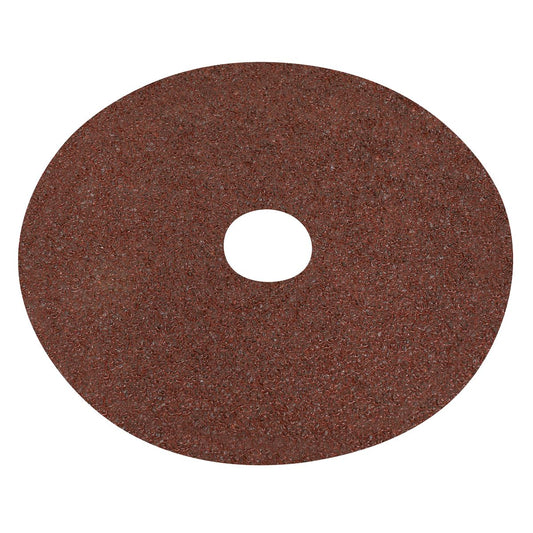 Sealey WSD524 Fibre Backed Disc Ø125mm - 24Grit Pack of 25 Sealey