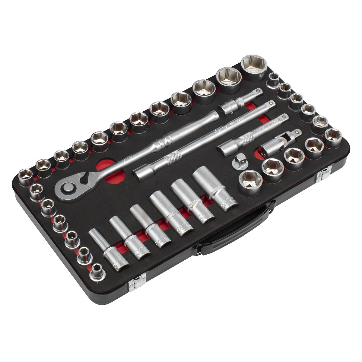 Sealey AK7925 Socket Set 1/2"Sq Drive 40pc - Metric/Imperial - Premier Platinum Sealey