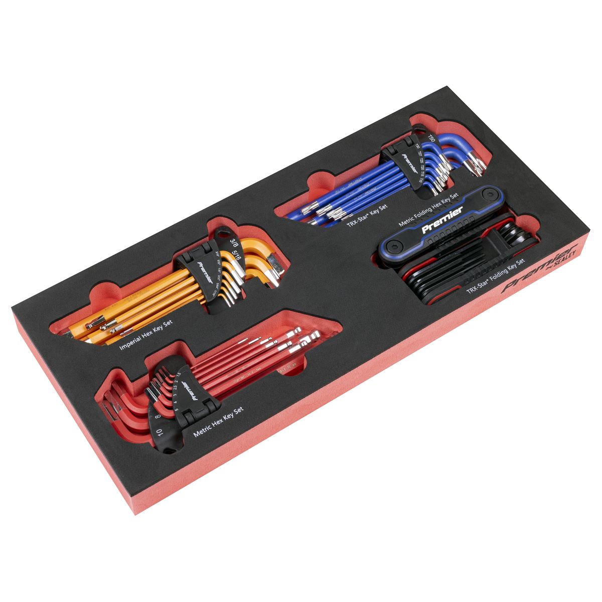 Sealey TBT62 Premier Master Key Set with Tool Tray 43pc Sealey