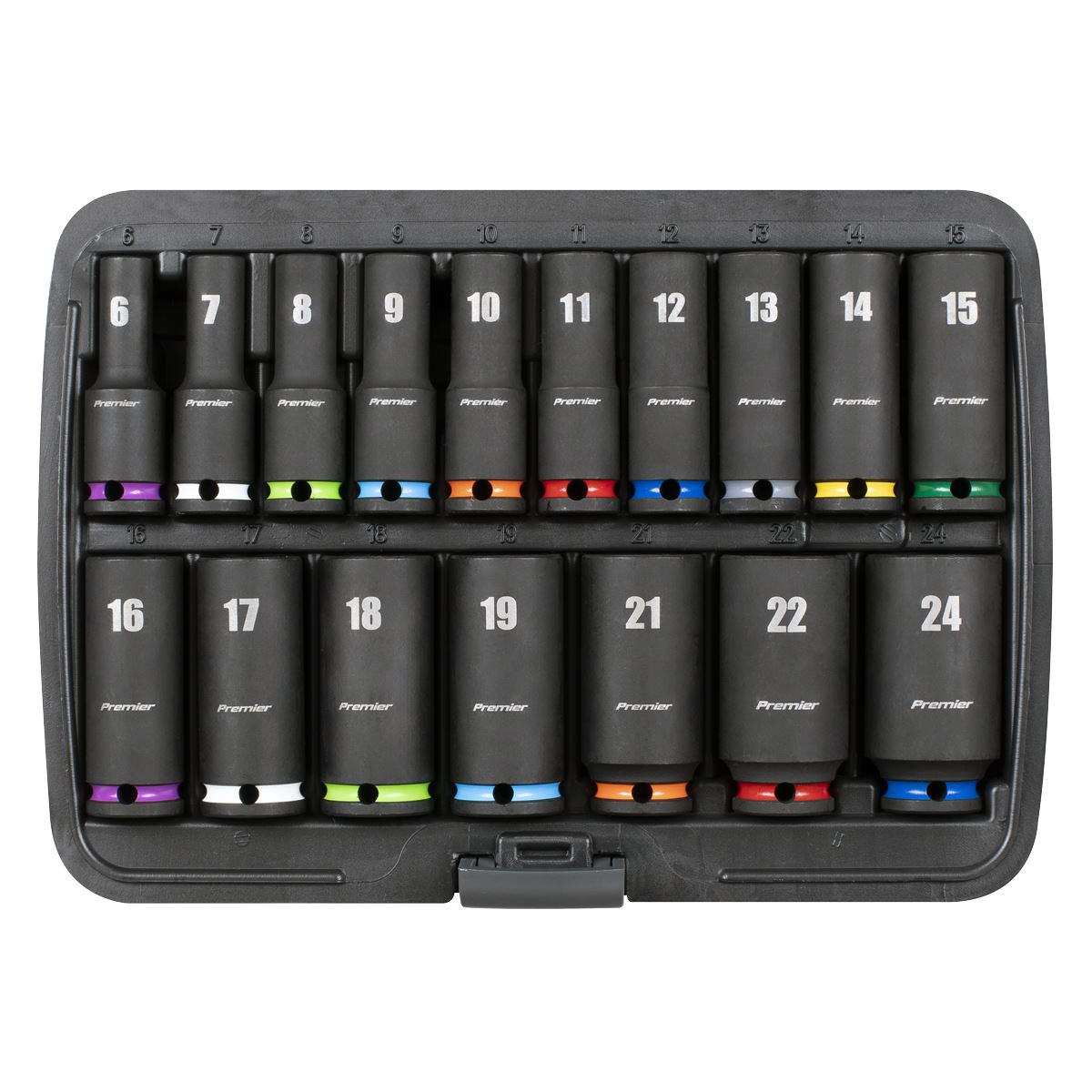 Sealey AK68219 Deep Impact Socket Set 3/8”Sq Drive 17pc Sealey