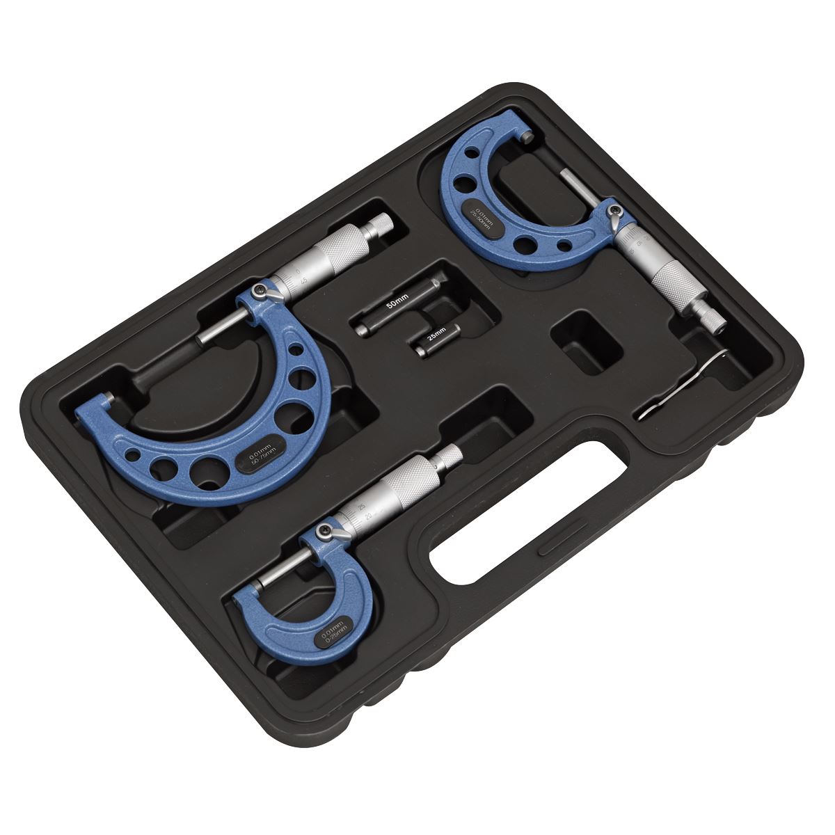 Sealey AK9651M Micrometer Set 3pc Metric Sealey