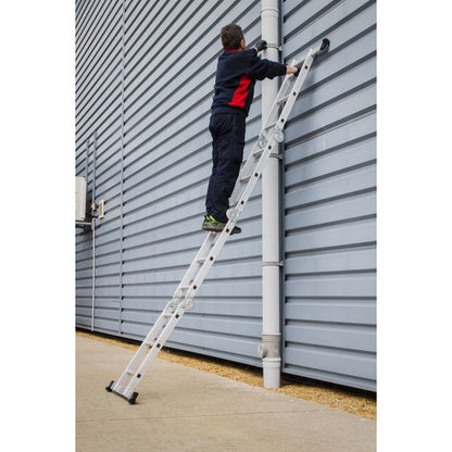Sealey AFPL1 Aluminium Folding Platform Ladder 4-Way EN 131 Sealey