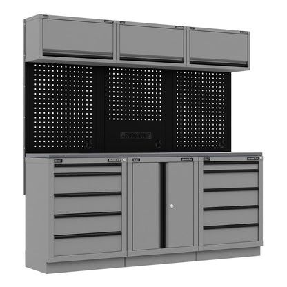Sealey APMSBESTACK04SS Superline PRO® Black Edition Storage System with Stainless Worktop 2.04m Sealey