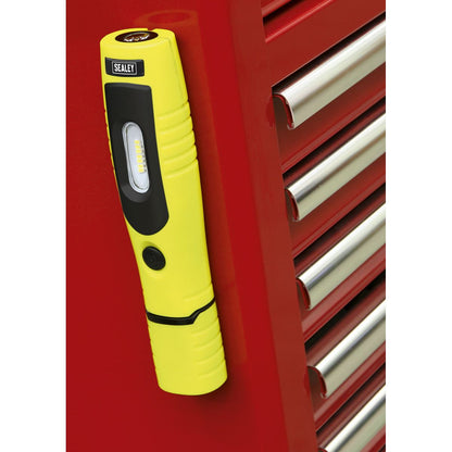 Sealey LED3602Y Rechargeable 360° Inspection Light 4W & 3W SMD LED Yellow Lithium-ion Sealey