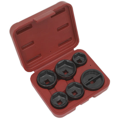 Sealey VS7103 Oil Filter Cap Wrench Set 6pc Sealey