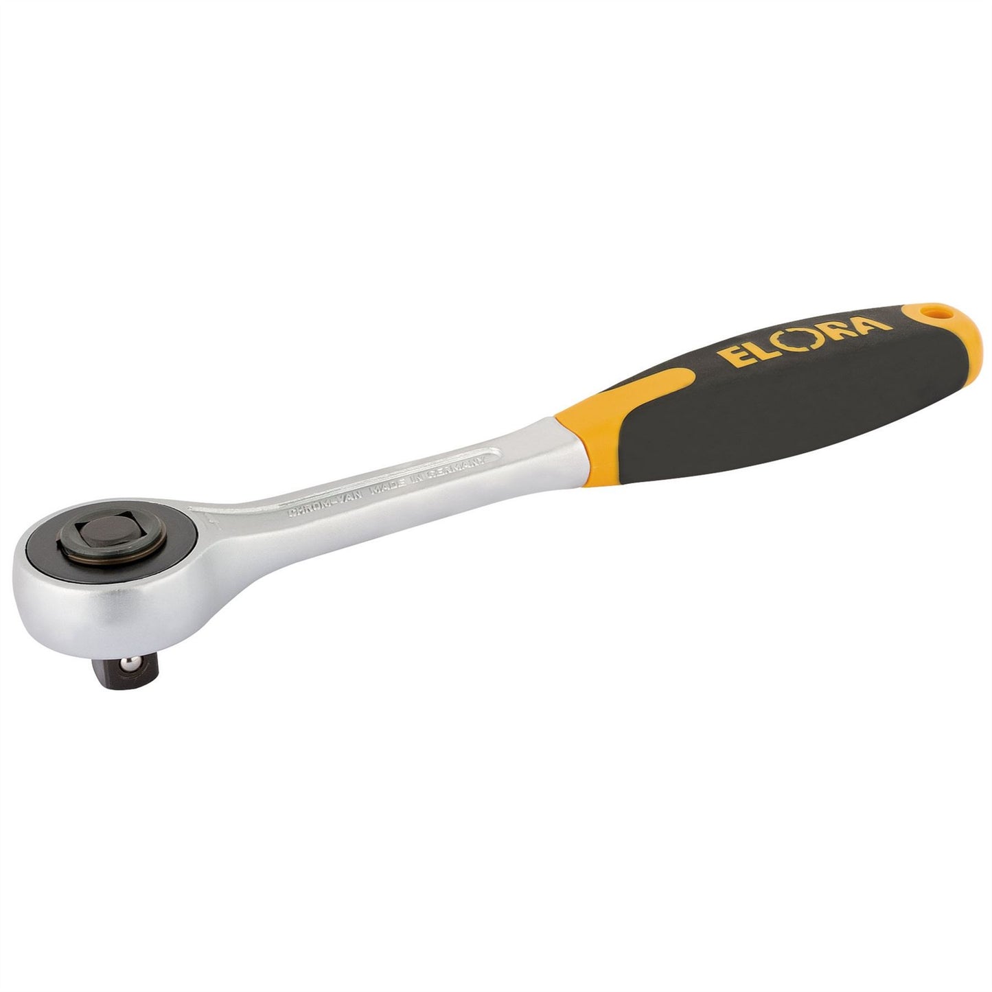 Elora 25408 Push Through Soft Grip Reversible Ratchet 1/2" Sq. Dr. 200mm Elora