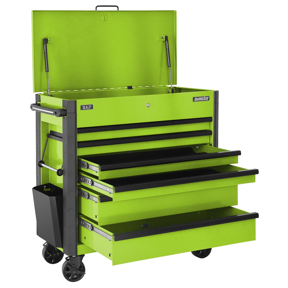 Sealey AP366HV Tool Trolley 6 Drawer with Ball Bearing Slides - Green Sealey