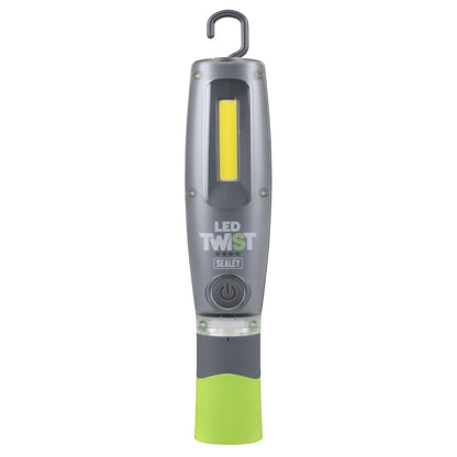 Sealey LED2001G LED Twist Rechargeable Inspection Light Green Sealey