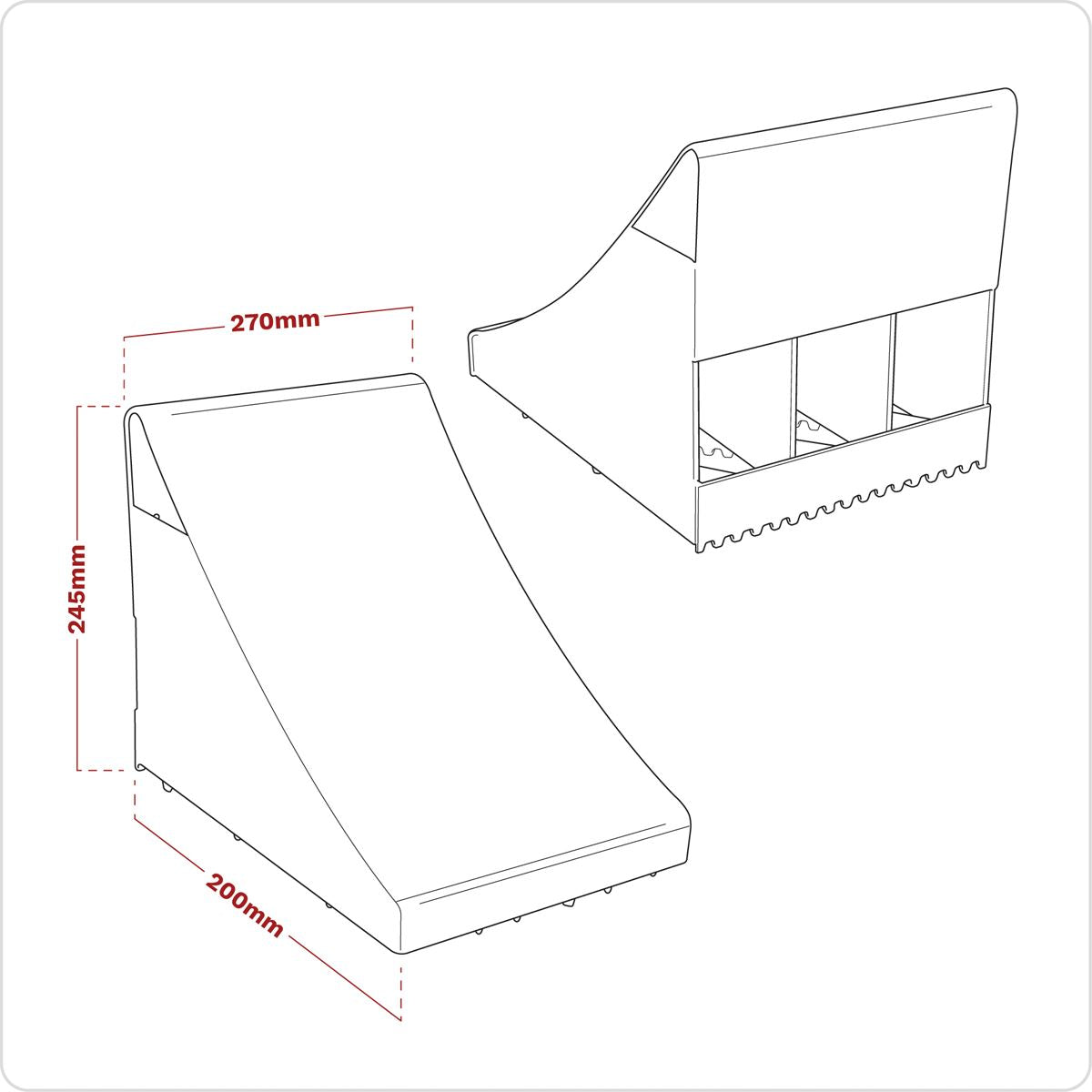Sealey WC18 Heavy-Duty Steel Wheel Chock - Single Sealey