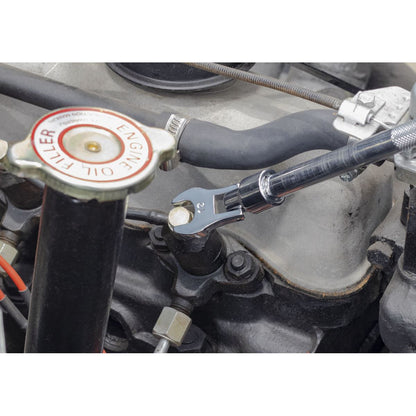 Siegen S01043 Flexible Crow's Foot Open-End Spanner Set 10pc 3/8"Sq Drive Metric Siegen