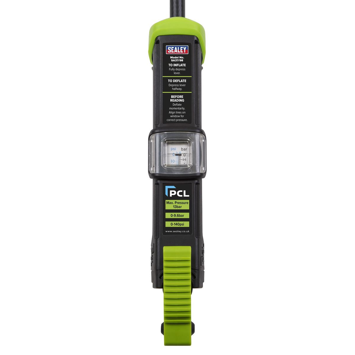 Sealey SA37/98 Clip-On Connector Tyre Inflator Airlite Eco Sealey