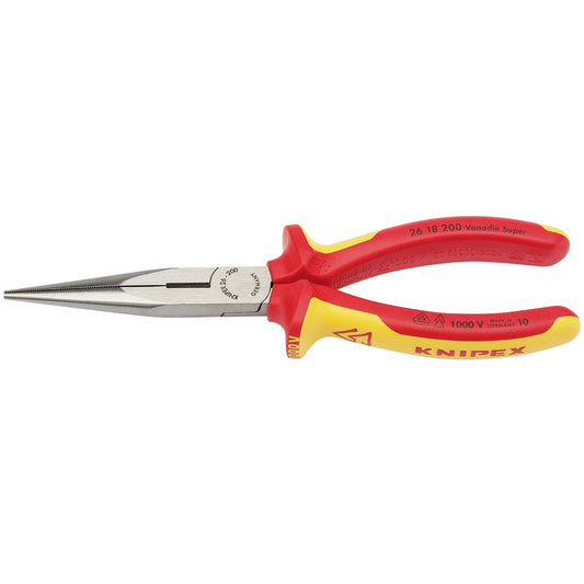 Knipex 32012 26 18 200UKSBE VDE Fully Insulated Long Nose Pliers 200mm Knipex