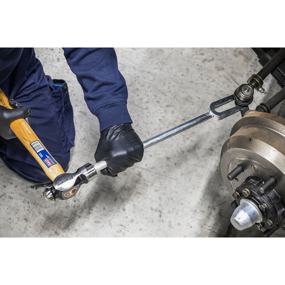 Sealey BPH32 Ball Pein Hammer 2lb Hickory Shaft Sealey