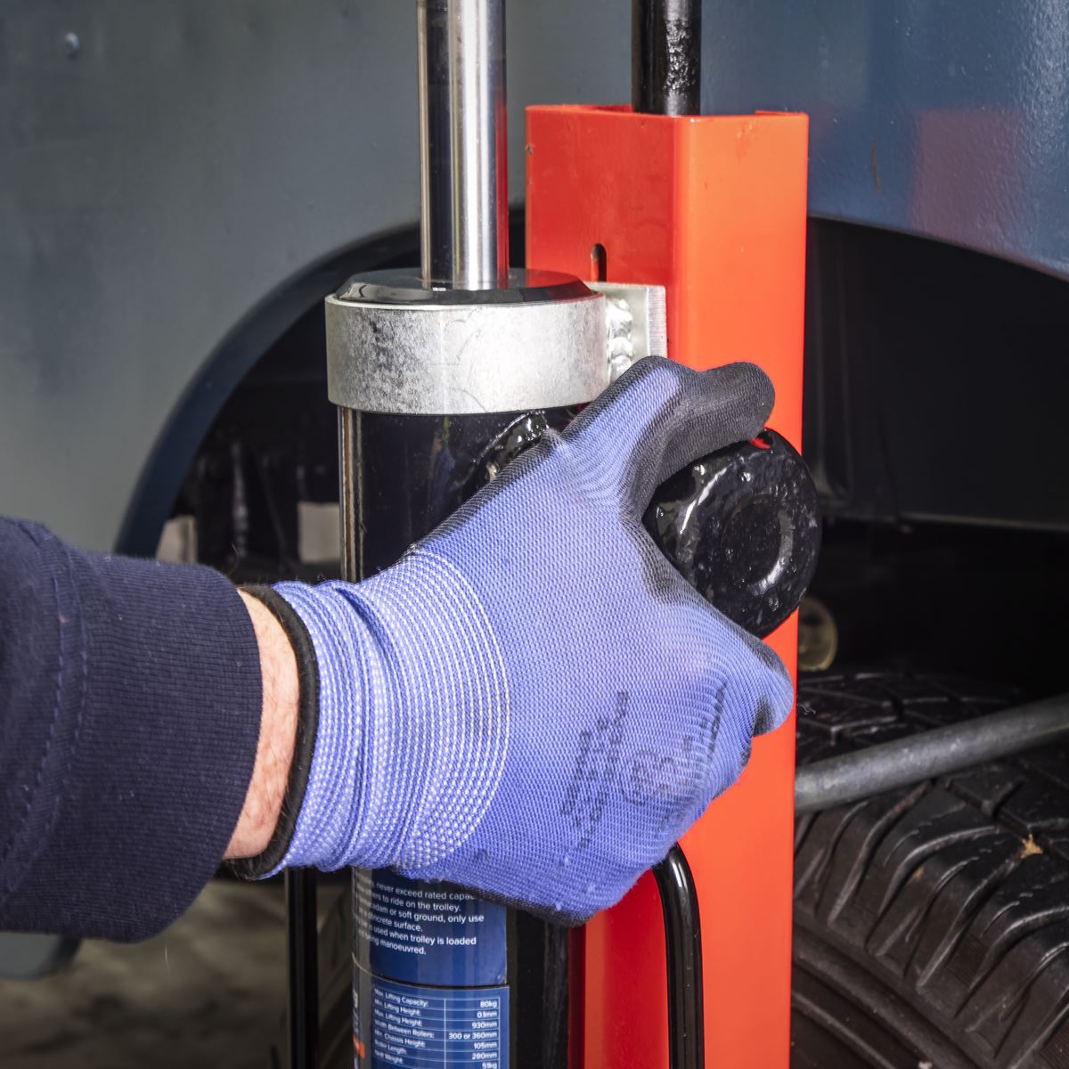 Sealey WD80 Quick Lift Wheel Removal/Lifter Trolley 80kg Sealey