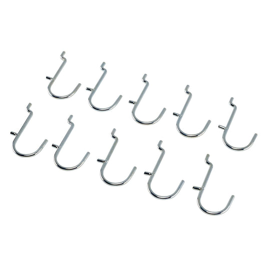 Draper 10218 Metal J-Hooks for Back Panel/Pegboard Pack of 10 Draper