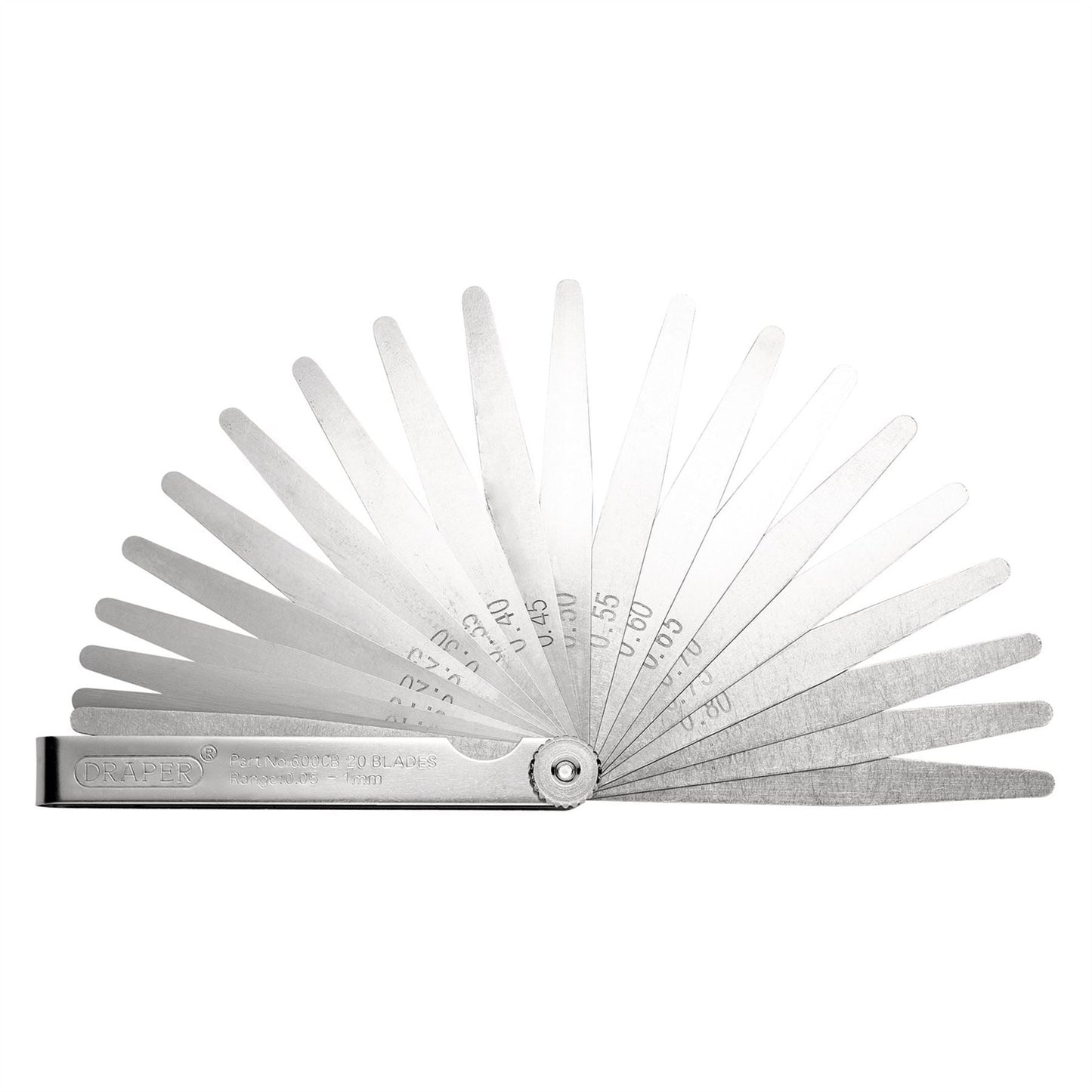 Draper 51701 20 Blade Metric Feeler Gauge Set Draper
