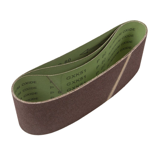 Sealey CB16180/3 Sanding Belt 100 x 610mm 80Grit - Pack of 3 Sealey