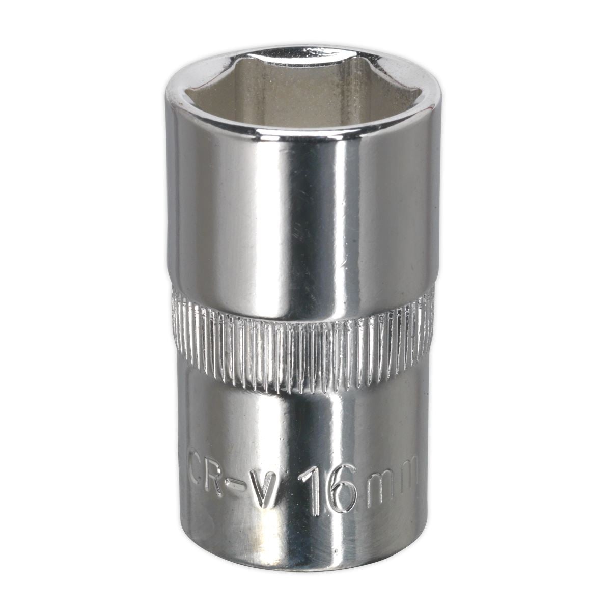 Sealey SP1216 WallDrive® Socket 16mm 1/2"Sq Drive Fully Polished Sealey