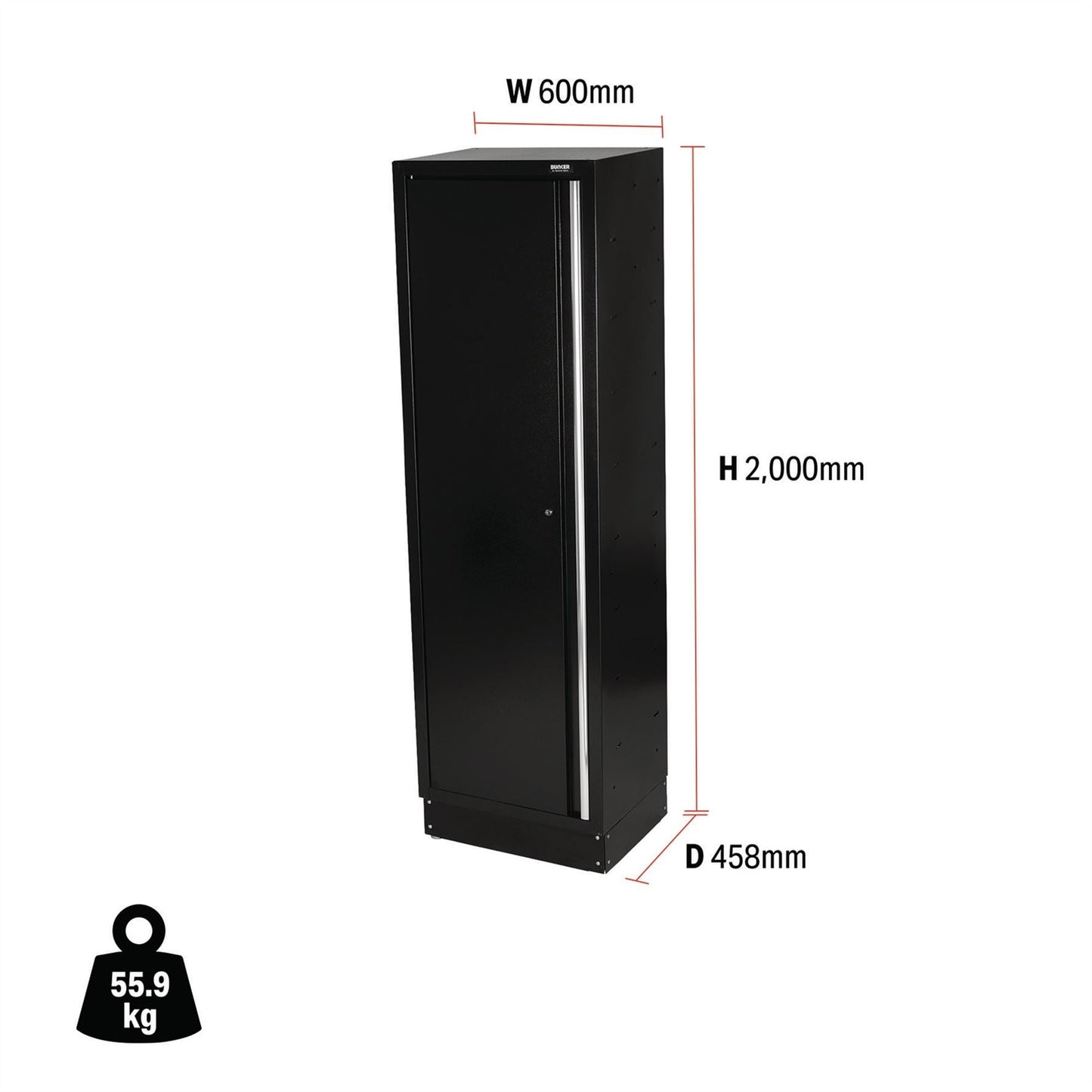 Draper 33165 BUNKER® Modular Tall Floor Cabinet 1 Door 600mm Draper