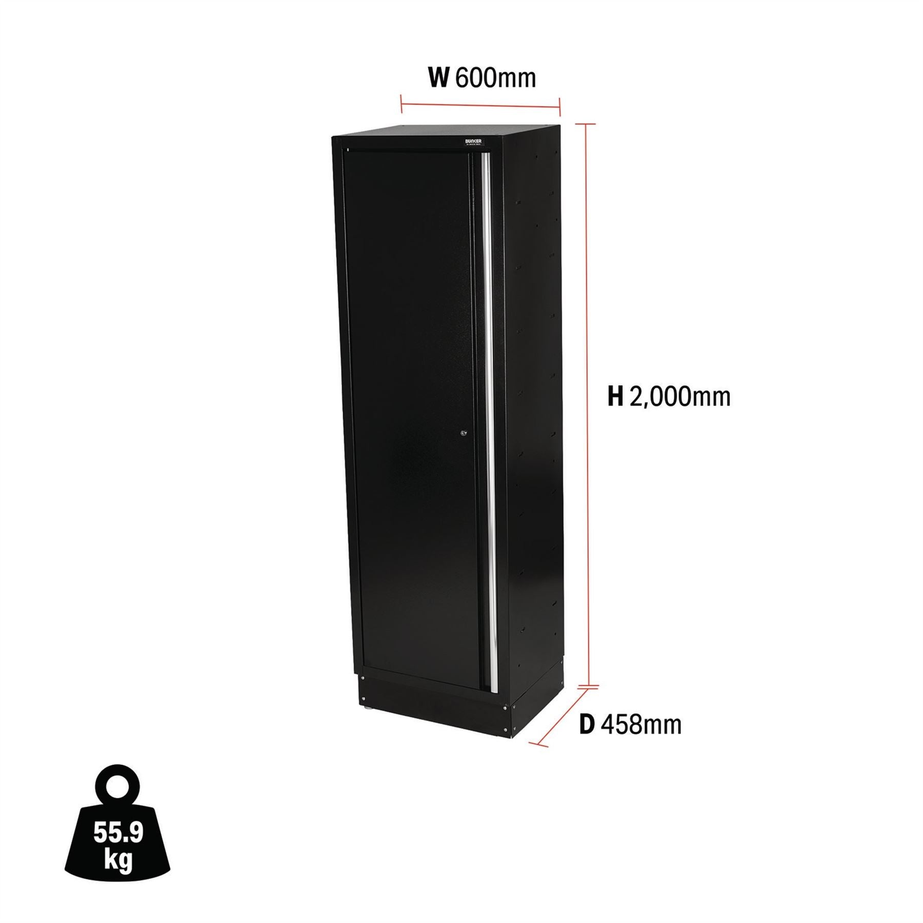 Draper 33165 BUNKER® Modular Tall Floor Cabinet 1 Door 600mm Draper