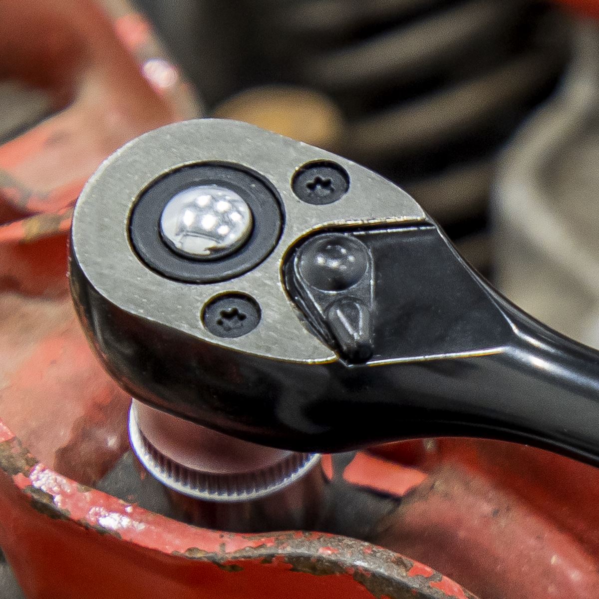 Sealey AK7997 Ratchet Wrench 1/4"Sq Drive - Premier Black Sealey