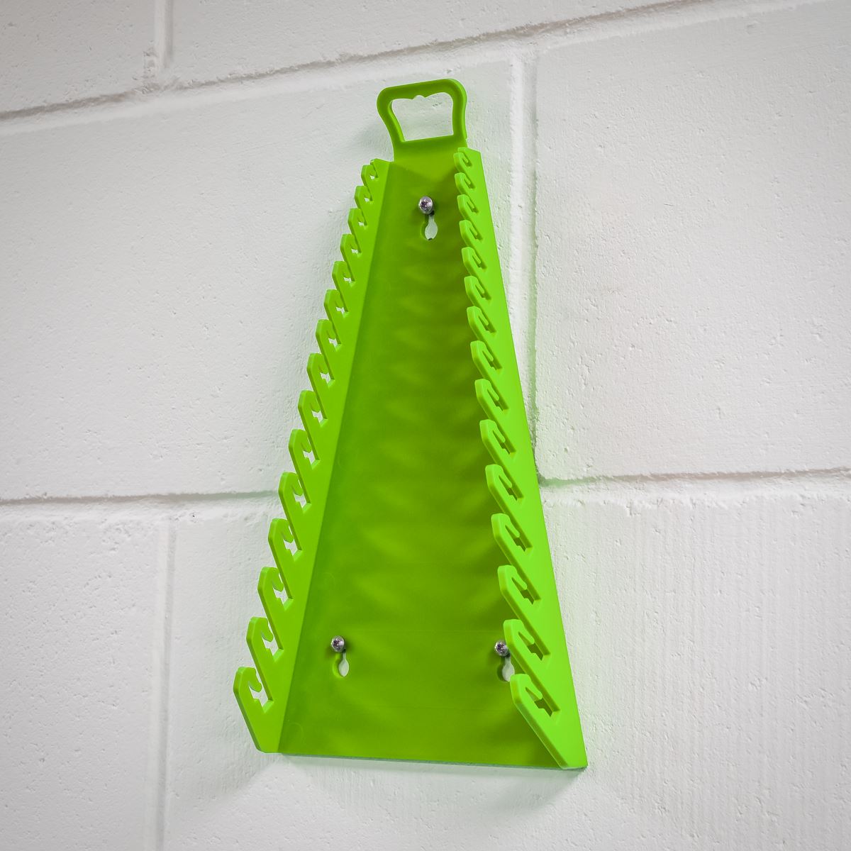 Sealey WR09HV Reverse Spanner Rack Capacity 15 Spanners Hi-Vis Green Sealey