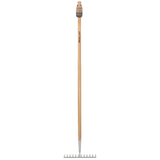 Draper 99015 Heritage Stainless Steel Garden Rake with Ash Handle Draper