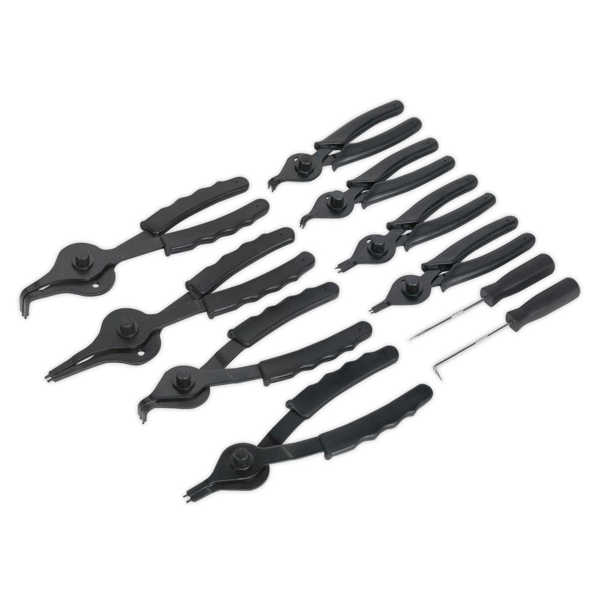 Siegen S01064 Circlip Pliers Set 10pc Internal/External Siegen