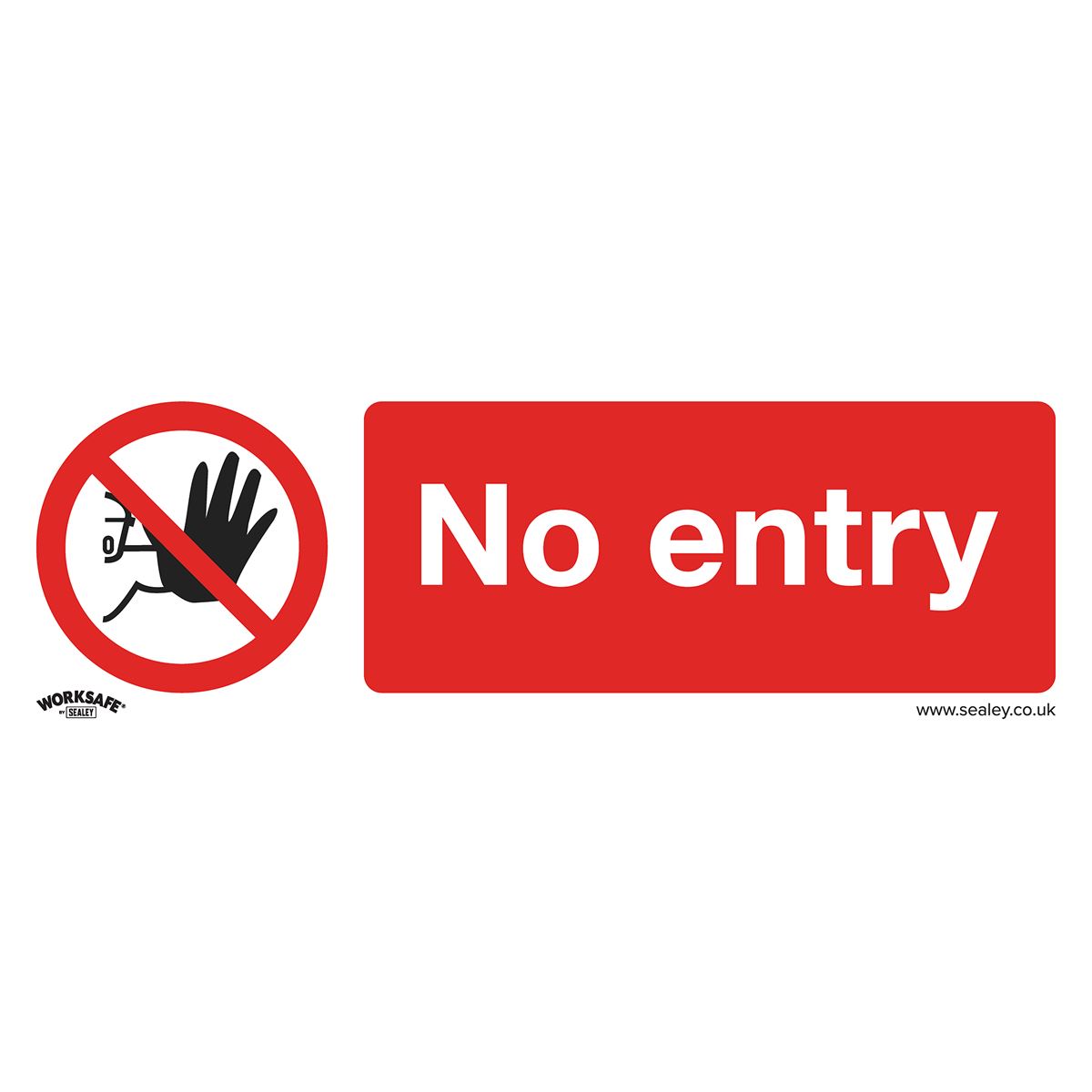 Sealey SS14V1 Prohibition Safety Sign - No Entry - Self-Adhesive Vinyl Sealey