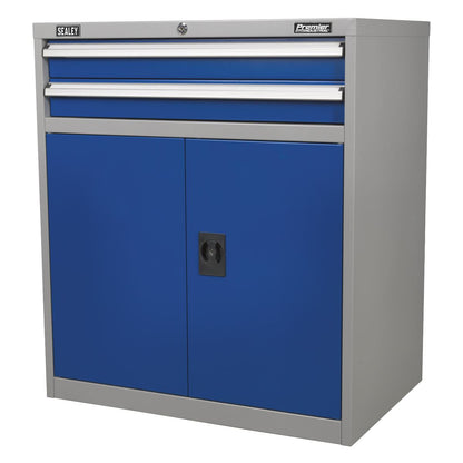 Sealey API8810 Industrial Cabinet 2 Drawer & 1 Shelf Double Locker Sealey