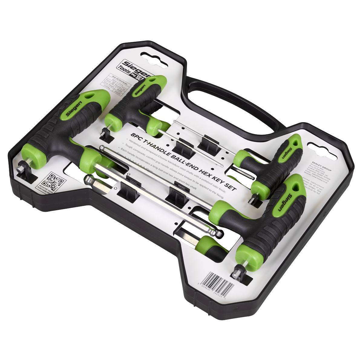 Siegen S01069 T-Handle Ball-End Hex Key Set 8pc Siegen