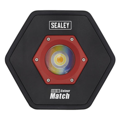 Sealey LED068 Rechargeable Floodlight 20W COB LED Lithium-ion - Colour Match CRI 96 Sealey