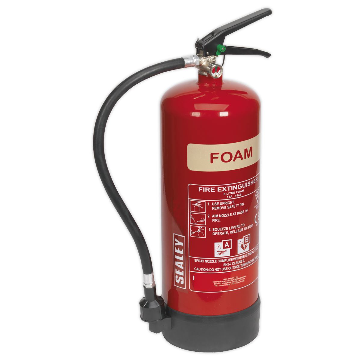 Sealey SFE06 Fire Extinguisher 6L Foam Sealey
