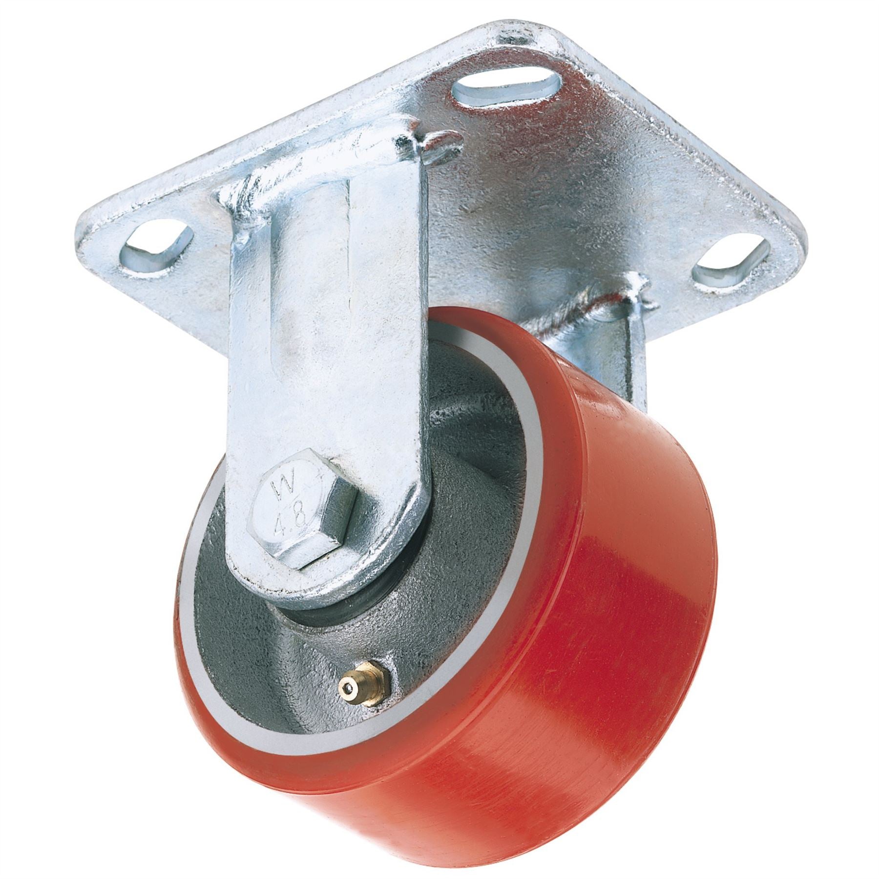 Draper 65525 Fixed Plate Fixing Heavy Duty Polyurethane Wheel 100mm Diameter S.W.L. 250kg Draper