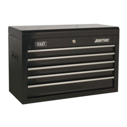 Sealey AP225B Topchest 5 Drawer with Ball-Bearing Slides - Black Sealey