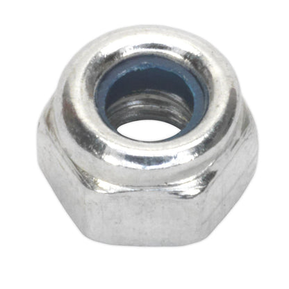 Sealey NLN4 Nylon Locknut M4 Zinc Pack of 100 Sealey