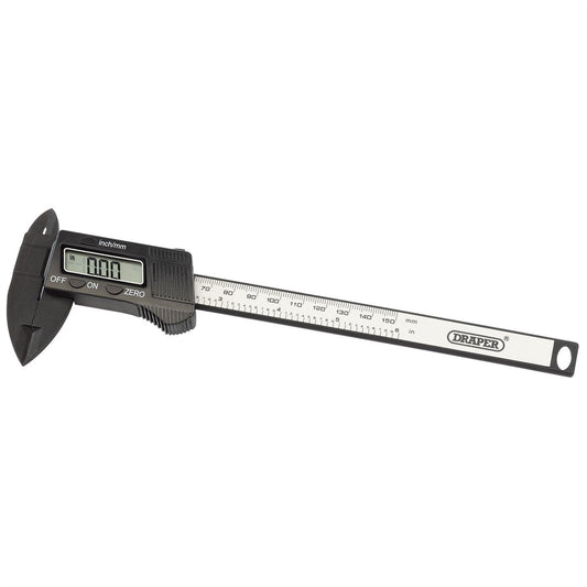 Draper 24816 Carbon Fibre Digital Caliper Gauge 150mm or 6" Draper
