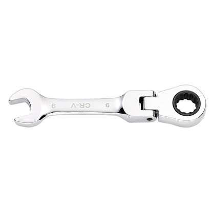 Draper 27964 HI-TORQ® Metric Stubby Flexible Head Ratchet Combination Spanner 9mm Draper